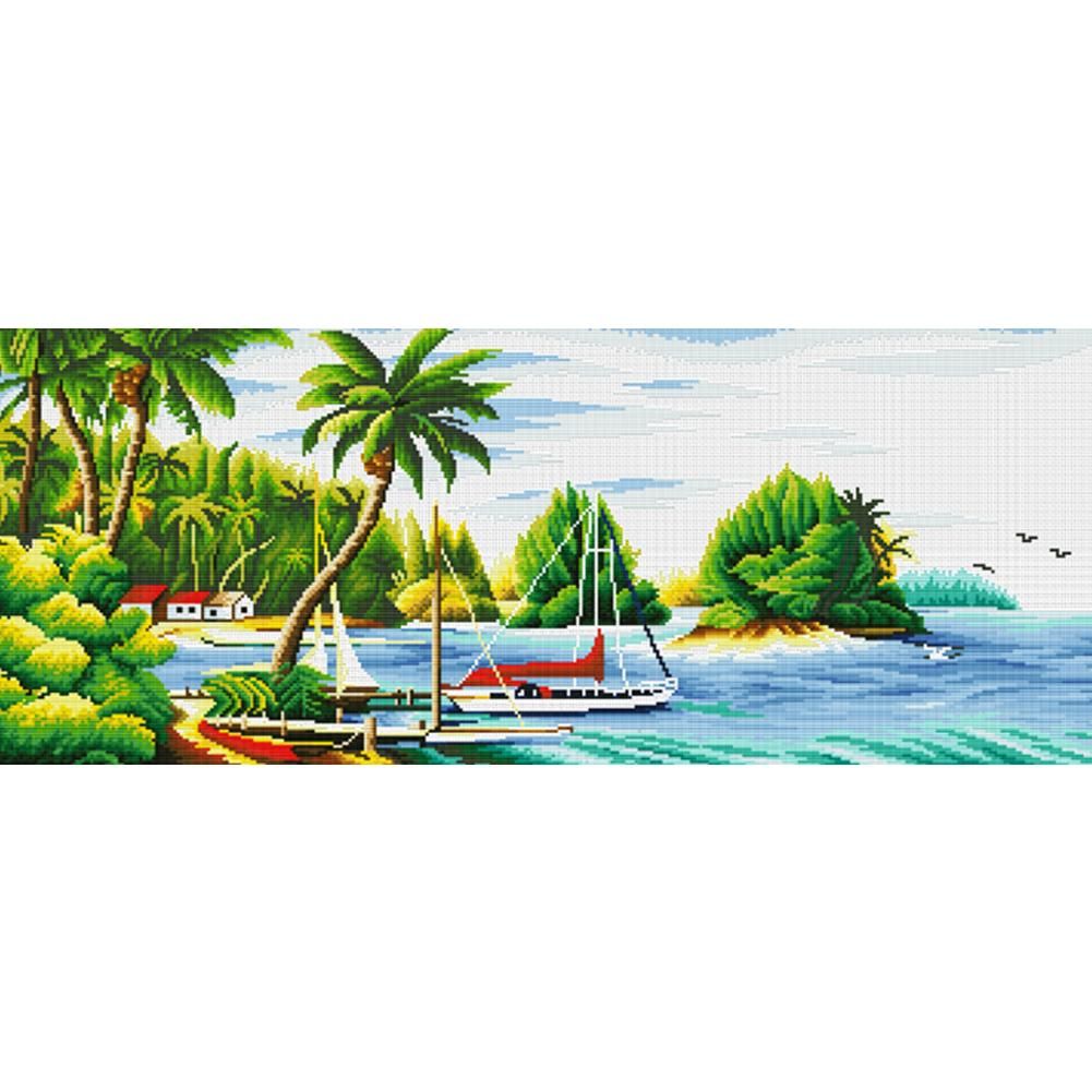 Scenery Cross Stitch Kits Printing DIY Embroidery 11CT Stamped Decor  0237