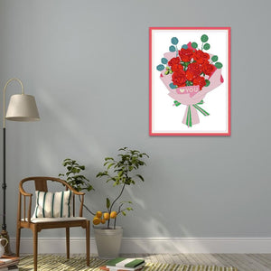 Flowers Series 14CT2 Cotton Thread Cross Stitch Canvas Needleworks (H832)