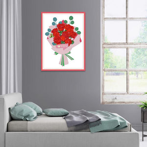 Flowers Series 14CT2 Cotton Thread Cross Stitch Canvas Needleworks (H832)