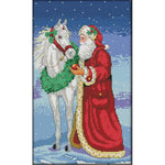 Santa Claus and Horse Cross Stitch Needlework Craft 14CT Embroidery (R969)