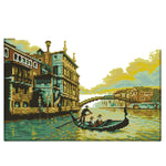 F649 Harbour 14CT Printed Cross Stitch DIY Counted Cloth Embroidery Kits