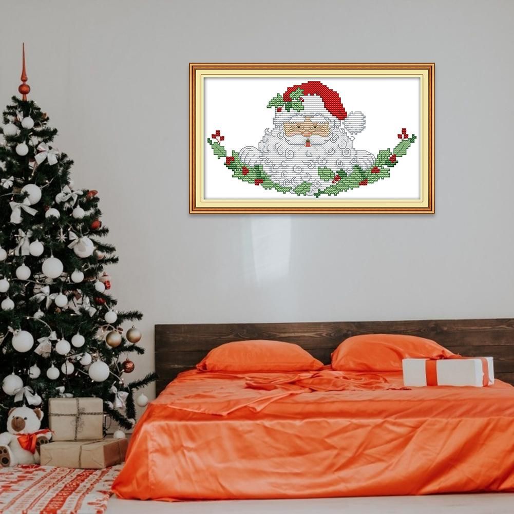 DIY Canvas Cross Stitch Kit Needlework Embroidery Art (C988 Santa Claus)