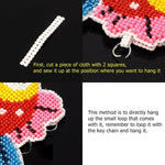 Bead Embroidery Keychain - Chinchilla