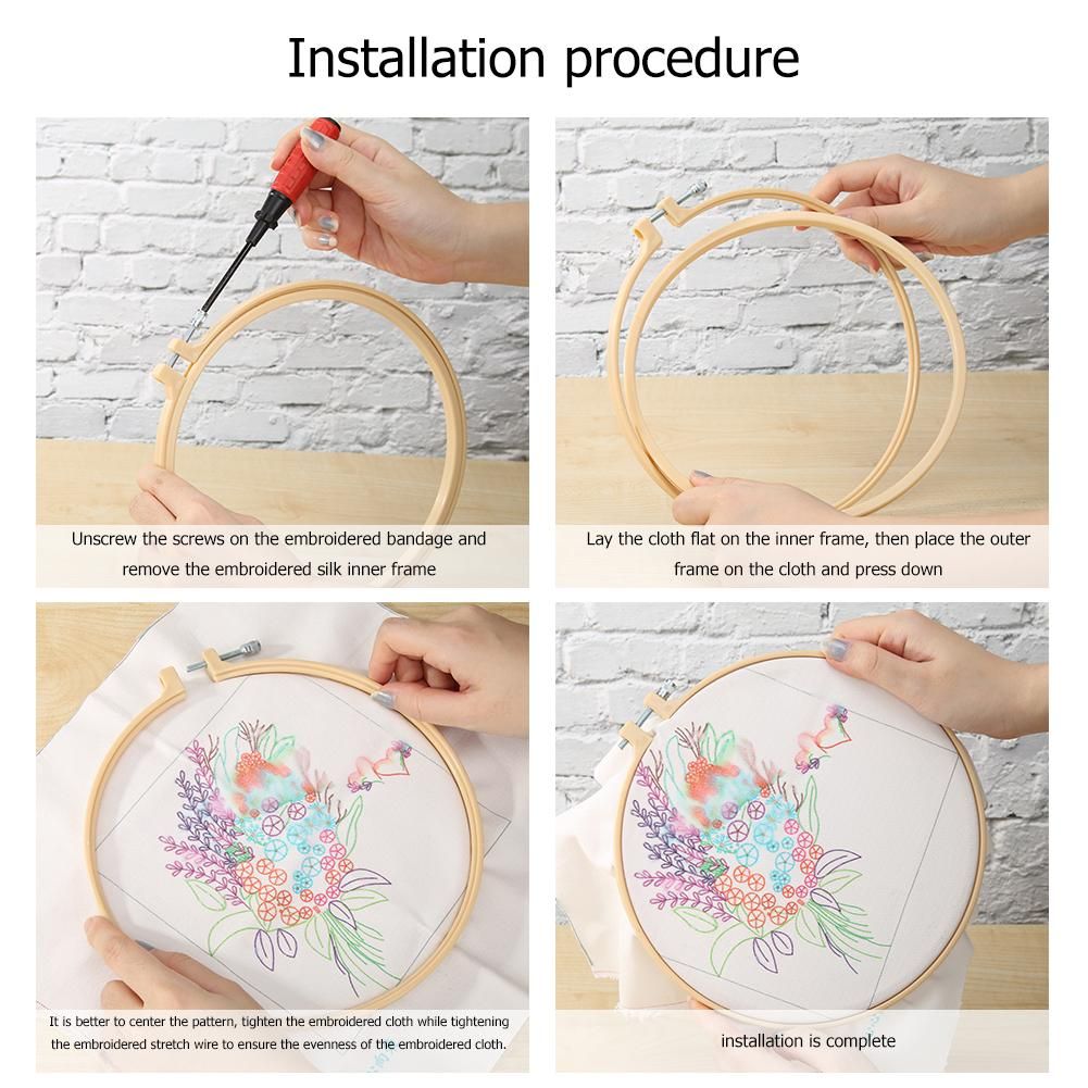 (30*30cm)Embroidery Kit - Elegant Babysbreath