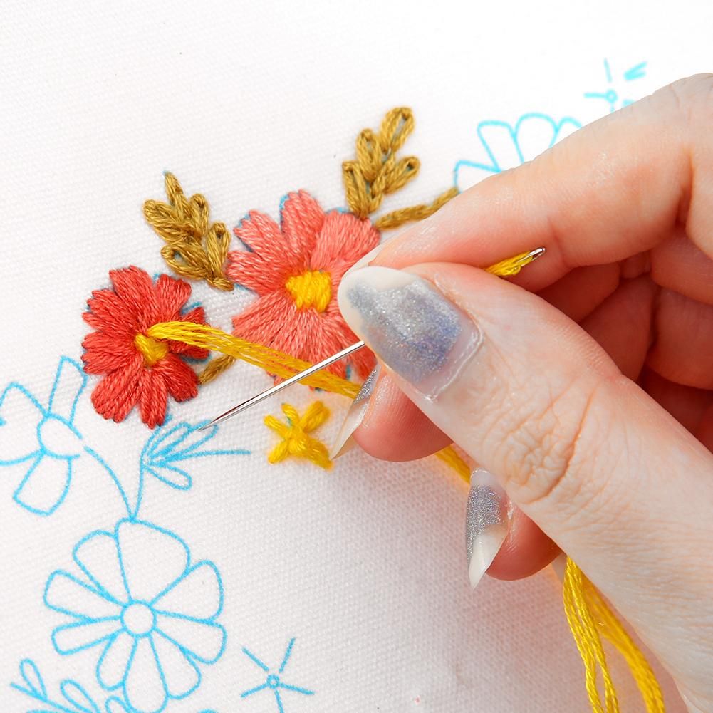 (30*30cm)Embroidery Kit - Elegant Babysbreath