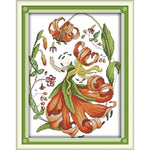 (40*31cm)14ct Stamped Cross Stitch - Flower Girl