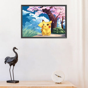 (60*45cm)11CT Stamped Cross Stitch - Pikachu