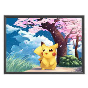 (60*45cm)11CT Stamped Cross Stitch - Pikachu