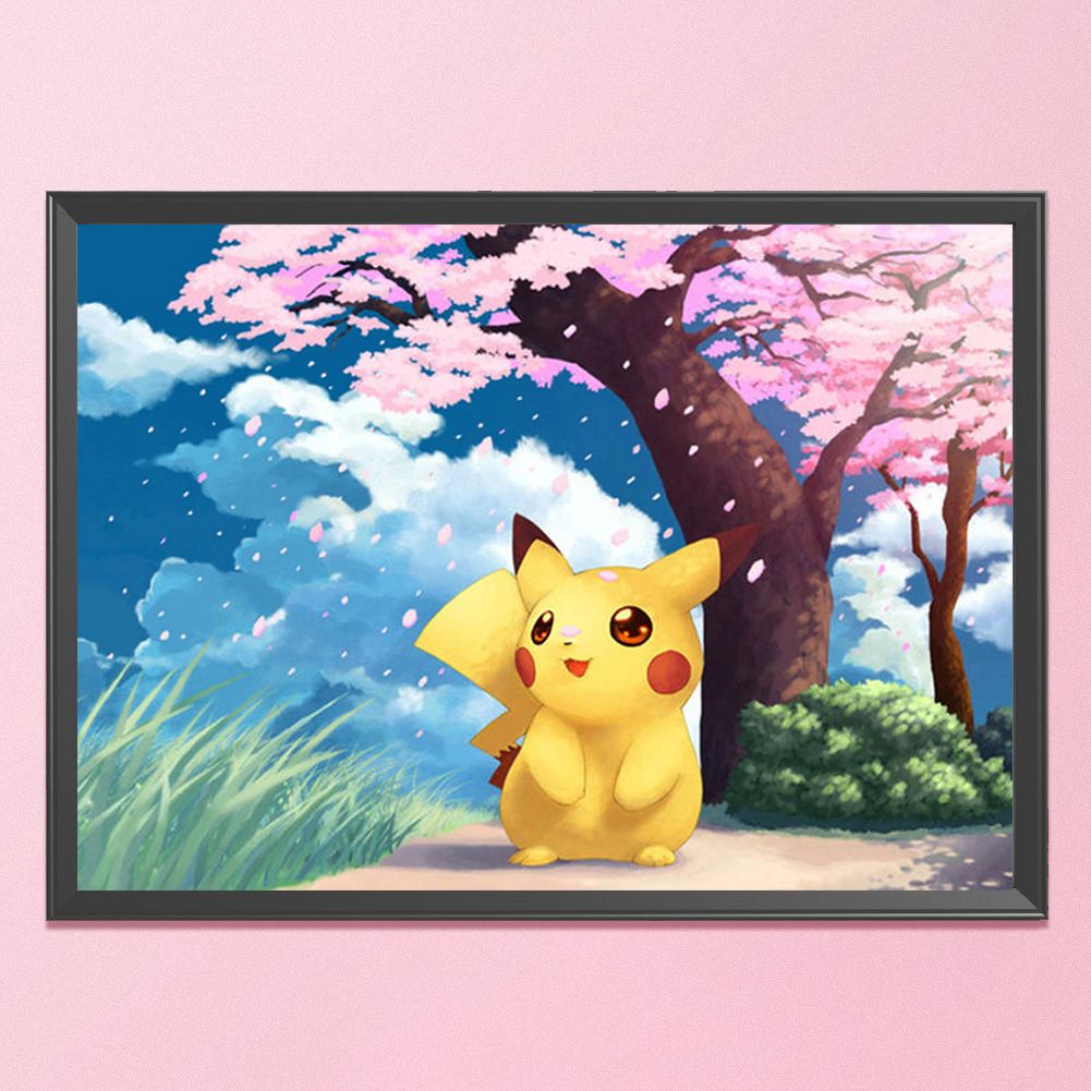 (60*45cm)11CT Stamped Cross Stitch - Pikachu