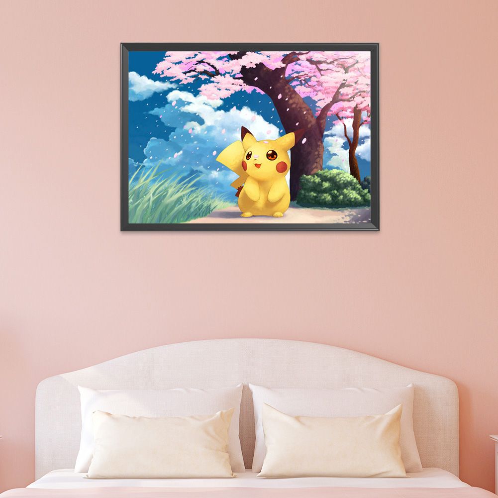 (60*45cm)11CT Stamped Cross Stitch - Pikachu