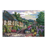 Home Cross Stitch 14CT Stamped Canvas Embroidery Kits  F534 Landscape