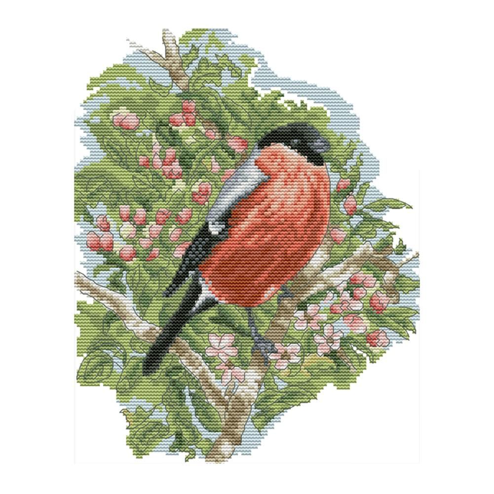 14CT Stamped Cross Stitch Needlework Kits Cotton Thread  D513 Bullfinch 2