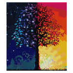 14CT Stamped Cross Stitch DIY Needlework Crafts  F485 Colorful Life Tree