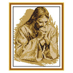 (32*27cm)14ct Stamped Cross Stitch - Praying Jesus