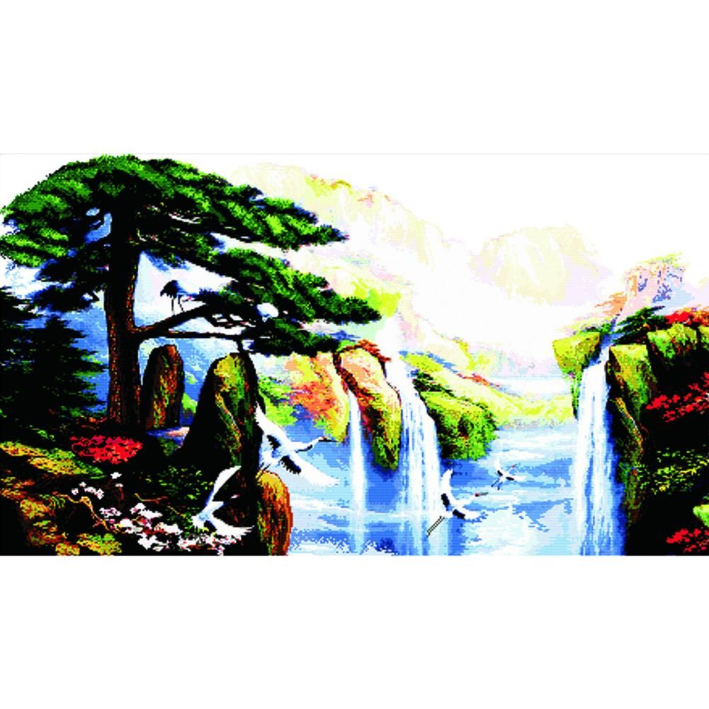 Landscape Series 14CT Stamped Cross Stitch Kit Needlework Embroidery  F015