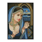 Indian Beauty 1  Cross Stitch Kit 14CT Stamped Canvas Needlework  R261