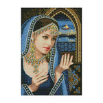 Indian Beauty 1  Cross Stitch Kit 14CT Stamped Canvas Needlework  R261