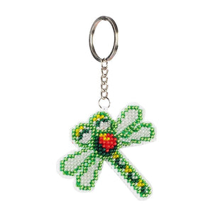 Bead Embroidery Keychain - Dragonfly