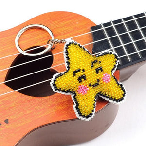 Bead Embroidery Keychain - Star