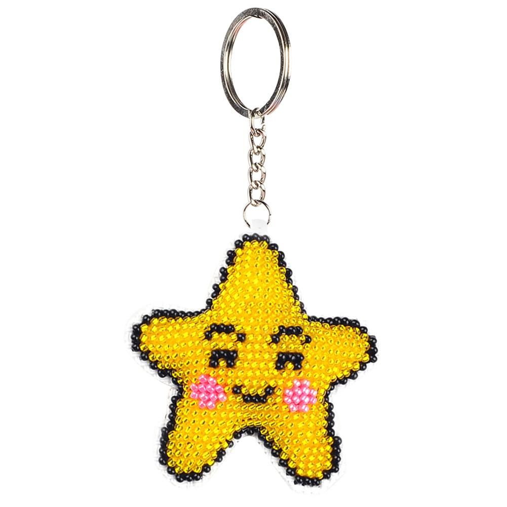 Bead Embroidery Keychain - Star