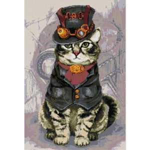 (38*53cm)14ct Stamped Cross Stitch - Cat