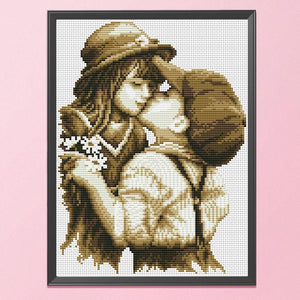 11CT Stamped Cartoon Cross Stitch Canvas DIY Embroidery Needlework  682