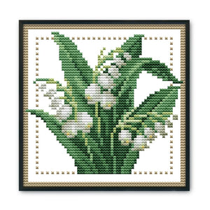 12 Months Flower Cross Stitch DIY Needlework 14CT Stamped  May H427