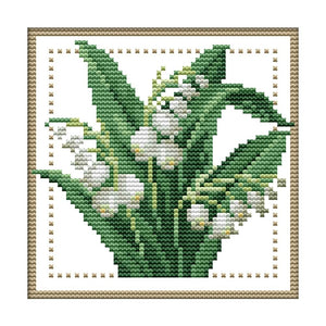 12 Months Flower Cross Stitch DIY Needlework 14CT Stamped  May H427