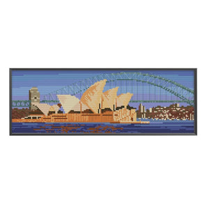 Sydney Opera House 14CT Stamp Cross Stitch Cotton Canvas Needlework  F600