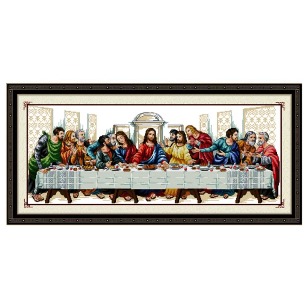 DIY Needlework Handmade  Cross Stitch Kits \\\'The Last Supper\\\' Home Decor