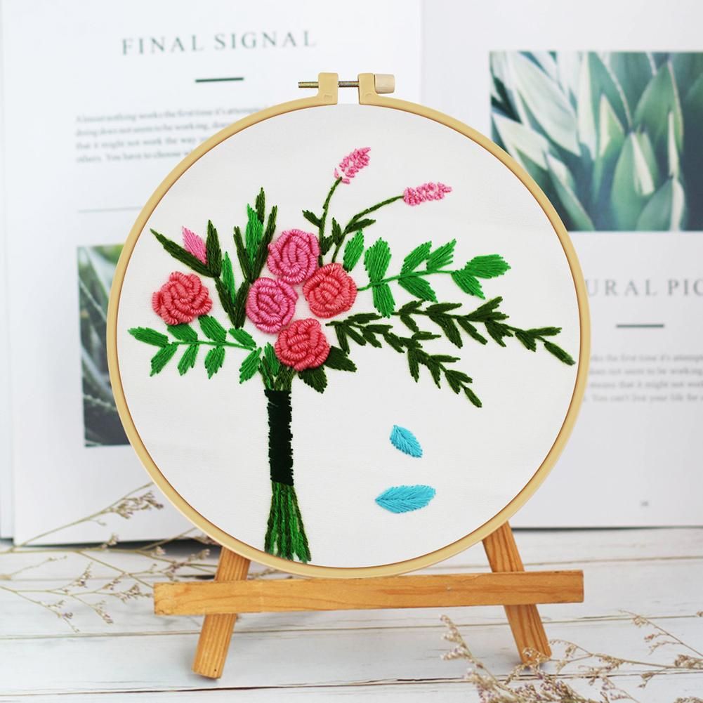 (30*30cm)Embroidery Kit - Rose Flower