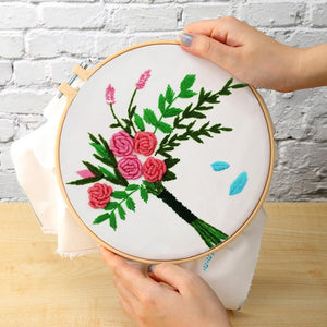 (30*30cm)Embroidery Kit - Rose Flower