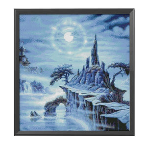 11CT Stamped Cross Stitch Kit DIY Fantasy Craft Needlework  1047 Moonlight