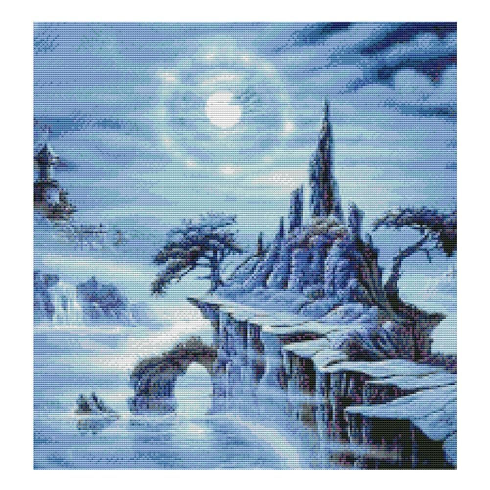 11CT Stamped Cross Stitch Kit DIY Fantasy Craft Needlework  1047 Moonlight