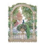 Peacock Cross Stitch 14CT Stamped Animals DIY Needlework  D938 48x36cm