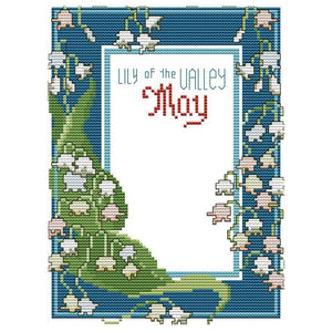 14CT Stamp Print Cross Stitch DIY Photo Frame Needlework Home Decor  R764