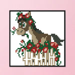 Horse 14CT Stamped DIY Print Cross Stitch Embroidery Kit Home Decor  K892