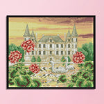 14CT Stamped Cross Stitch DIY Needlework Kits Fabric  F709 Swan Castle