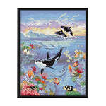 Animals Cross Stitch Kits Canvas Printing DIY Embroidery DMC Crafts  0874