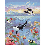 Animals Cross Stitch Kits Canvas Printing DIY Embroidery DMC Crafts  0874