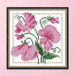 12 Months Flower Cross Stitch DIY Needlework 14CT Stamped  April H426