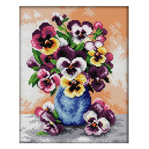 Flowers Series 14CT2 Cotton Thread Cross Stitch Kit DIY Cross Stitch (H624)