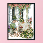 Canvas DIY Artwork 14CT Stamped Kit Cross Stitch  F195 Summer Afternoon 2