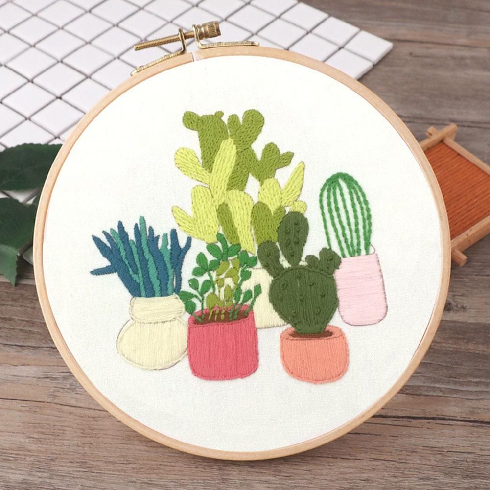 (30*30cm)Embroidery Kit - Cactus Plants