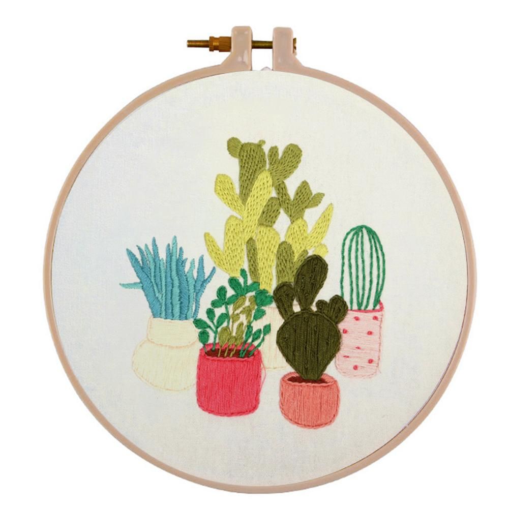 (30*30cm)Embroidery Kit - Cactus Plants