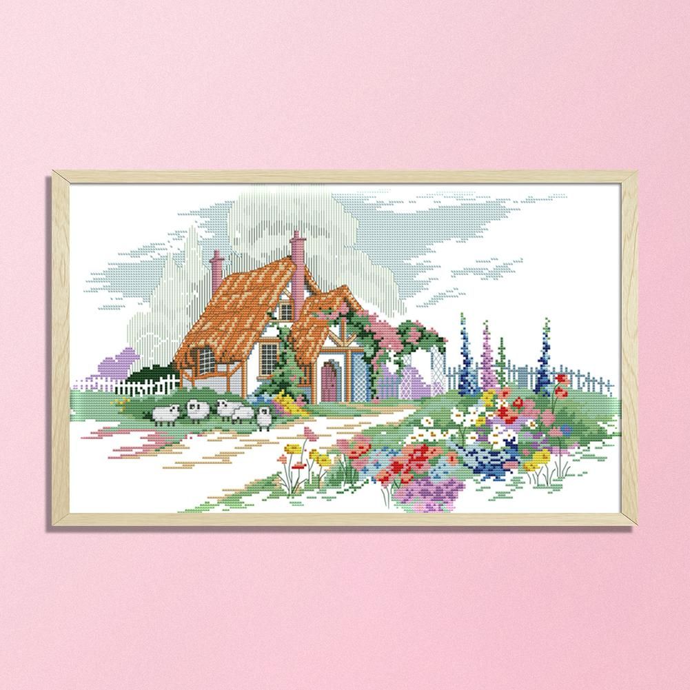 Cross Stitch Embroidery Kit DIY 14CT Stamp Handwork  F572 Beautiful Home