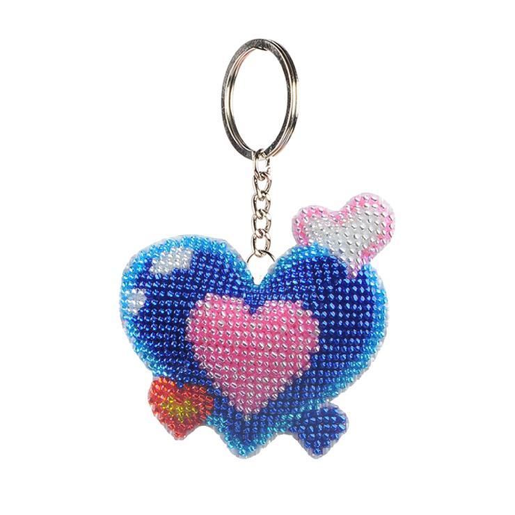 Bead Embroidery Keychain - Love