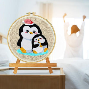 (24*24cm)Embroidery Kit - Penguin