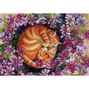 (39*29cm)14ct Stamped Cross Stitch - Cat