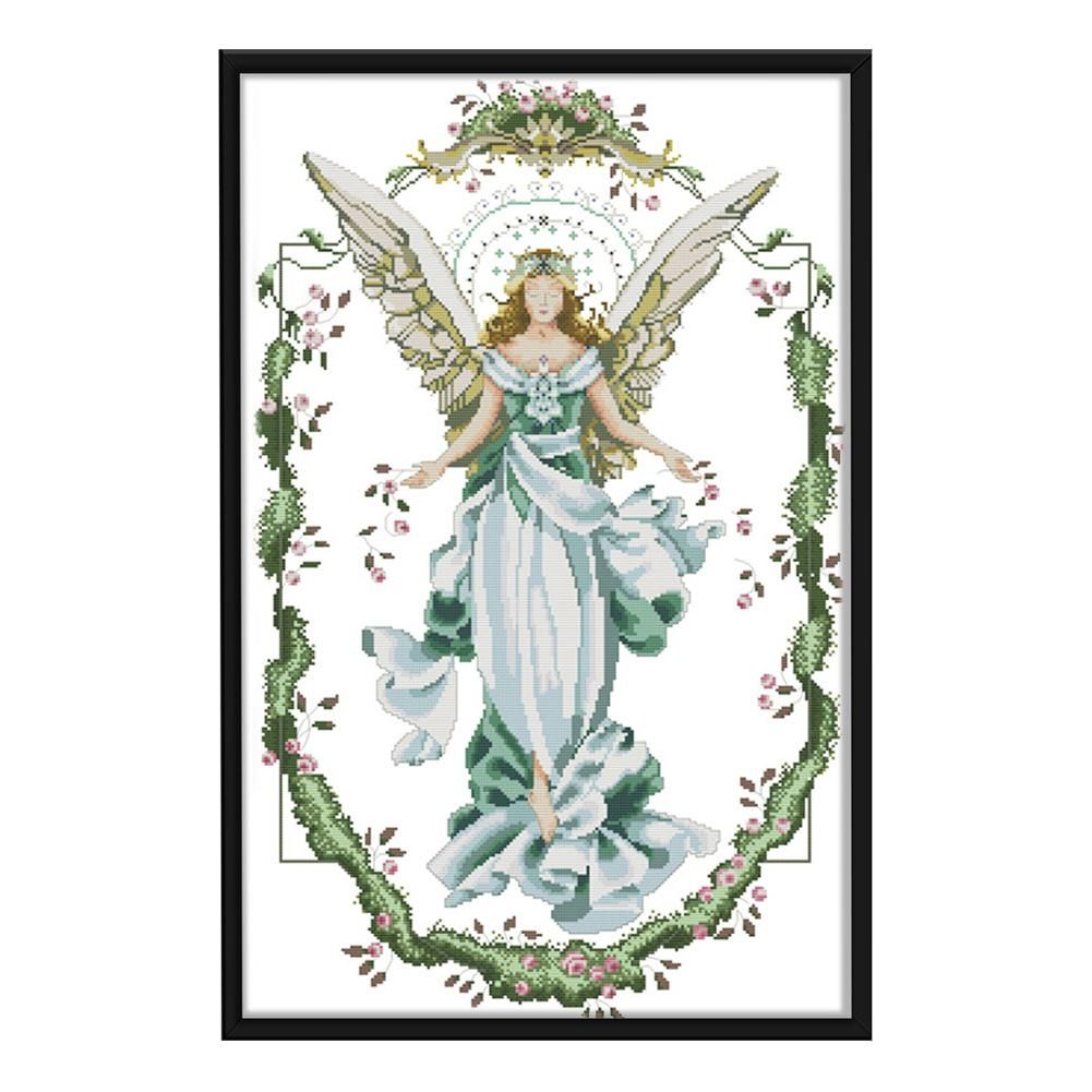 Cross Stitch Kits Printed Canvas DIY Embroidery 14CT Stamped  R759 Angel